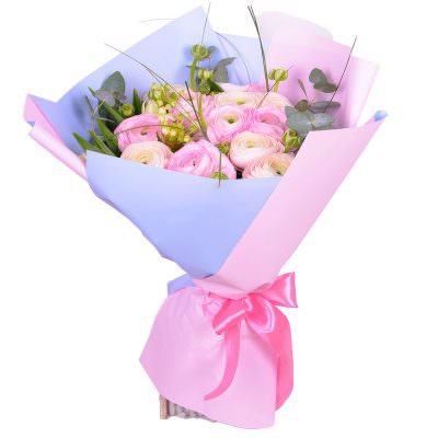 Букет с ранункулюсами «Розовые мечты»