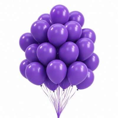 Связка 25 фиолетовых шаров, доставка